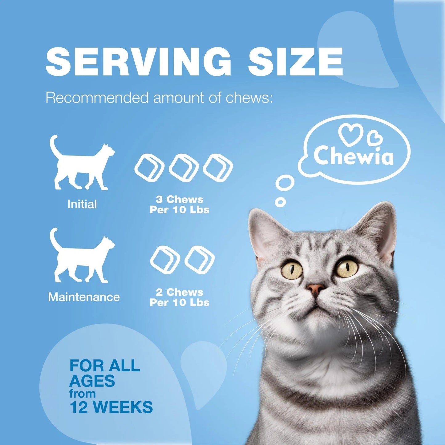 Hemp Calming Chews for Cats – Anxiety & Stress Relief with Melatonin & Probiotics